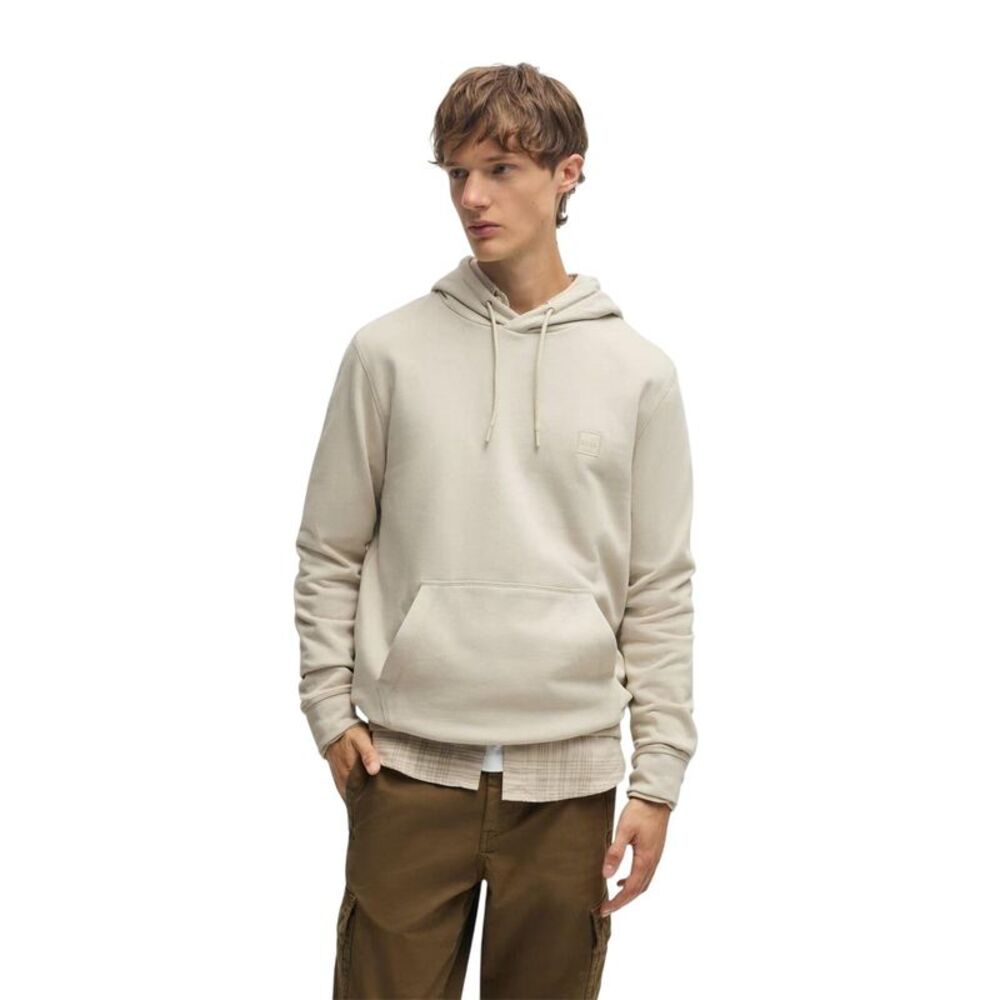 Boss Mens Wetalk Drawstring Hoodie / Light Beige